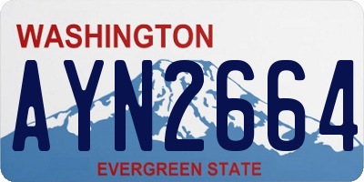 WA license plate AYN2664