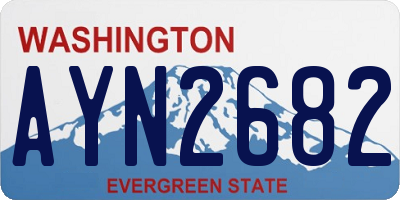 WA license plate AYN2682