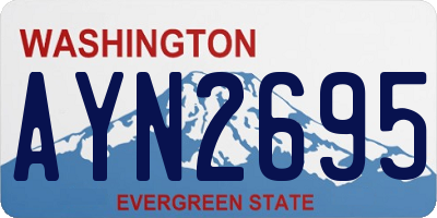 WA license plate AYN2695