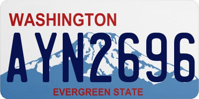 WA license plate AYN2696