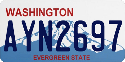 WA license plate AYN2697