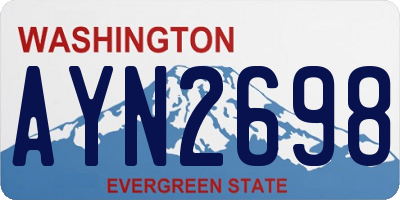 WA license plate AYN2698