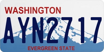 WA license plate AYN2717