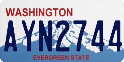 WA license plate AYN2744