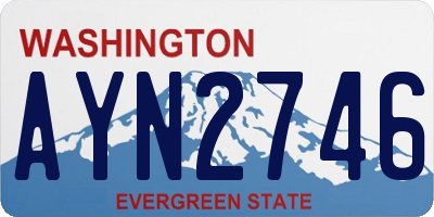 WA license plate AYN2746
