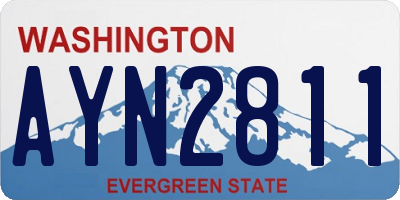 WA license plate AYN2811