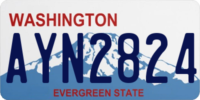 WA license plate AYN2824