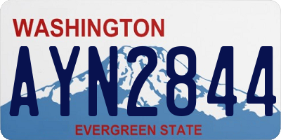 WA license plate AYN2844