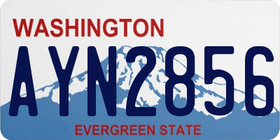 WA license plate AYN2856