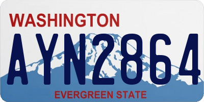 WA license plate AYN2864
