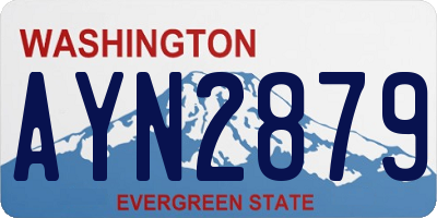 WA license plate AYN2879