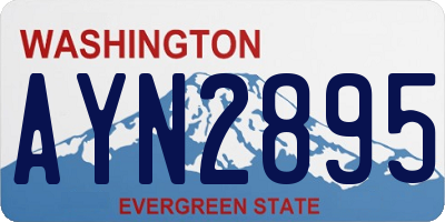 WA license plate AYN2895