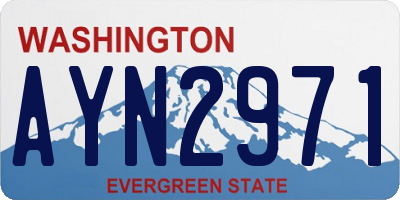 WA license plate AYN2971