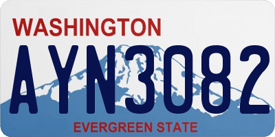 WA license plate AYN3082