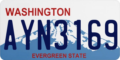WA license plate AYN3169