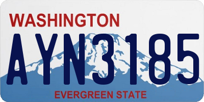 WA license plate AYN3185