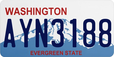 WA license plate AYN3188