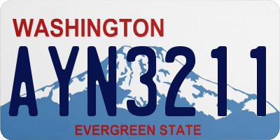 WA license plate AYN3211