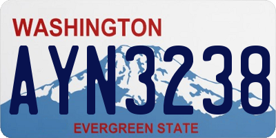 WA license plate AYN3238