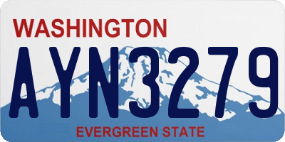 WA license plate AYN3279