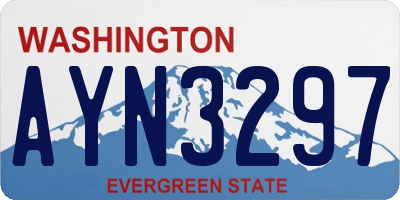 WA license plate AYN3297