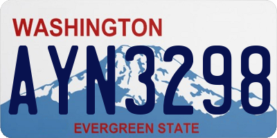 WA license plate AYN3298