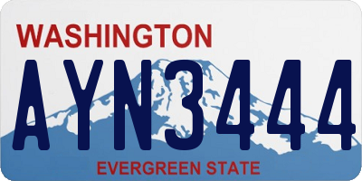 WA license plate AYN3444