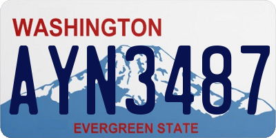 WA license plate AYN3487