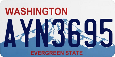 WA license plate AYN3695