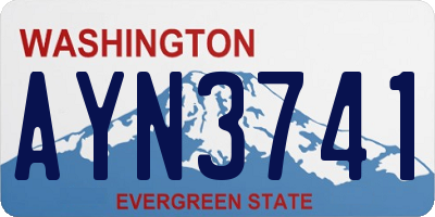 WA license plate AYN3741