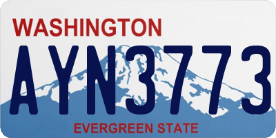 WA license plate AYN3773