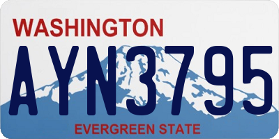 WA license plate AYN3795