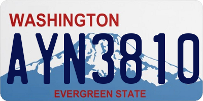 WA license plate AYN3810