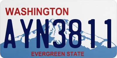 WA license plate AYN3811