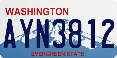 WA license plate AYN3812