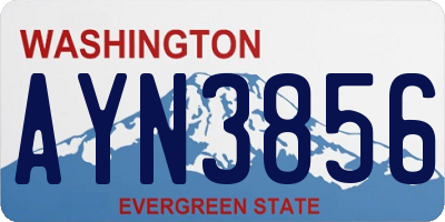 WA license plate AYN3856