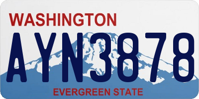 WA license plate AYN3878