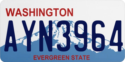 WA license plate AYN3964