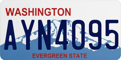 WA license plate AYN4095