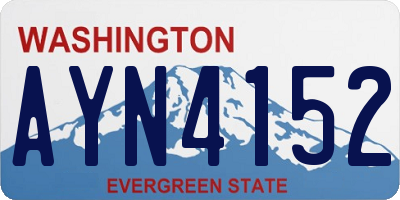 WA license plate AYN4152
