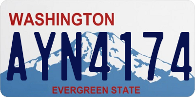 WA license plate AYN4174