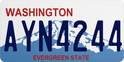 WA license plate AYN4244
