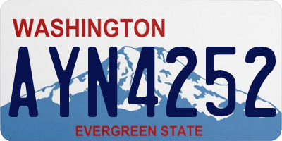 WA license plate AYN4252