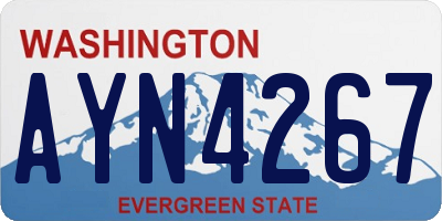 WA license plate AYN4267