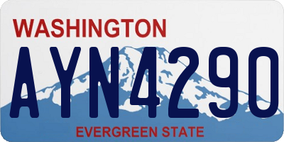 WA license plate AYN4290