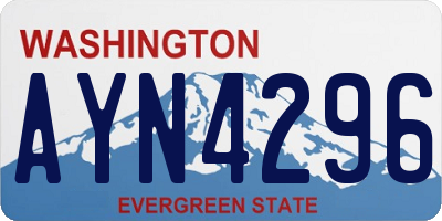 WA license plate AYN4296
