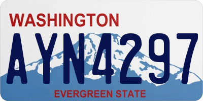 WA license plate AYN4297