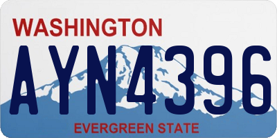 WA license plate AYN4396