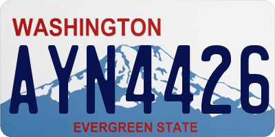 WA license plate AYN4426