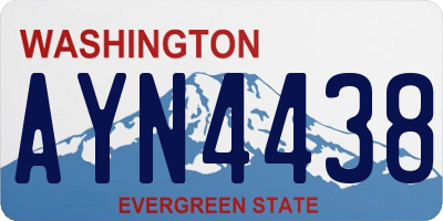WA license plate AYN4438